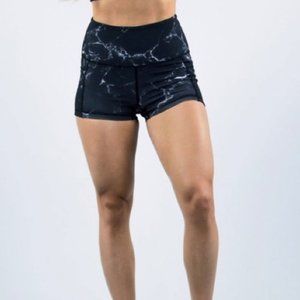 Buffbunny Marble Shorts (Small/Black Marble)